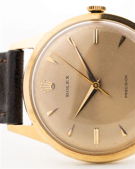 rolex precision jumbo 18k arrow 1959